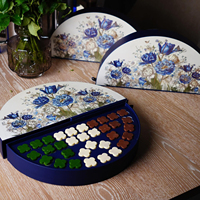 Boîtes cadeaux de luxe vides personnalisées pour chocolats, baklavas, dattes et noix, avec inserts en grille pour barres chocolatées, idéales pour le Ramadan