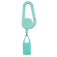 Vente en gros usine : Porte-briquet rétractable avec clip pour badge, logo personnalisé, modèle Premium Simplicity Leash Lighter