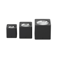 Plafonnier LED encastré carré blanc/noir 20W 30W 40W pour salon, en aluminium, à montage en surface
