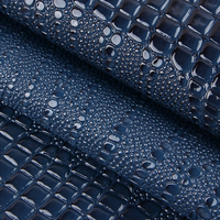 Tissu de produit en cuir synthétique texture crocodile granuleux en PVC pour sac à main ceinture portefeuille papeterie