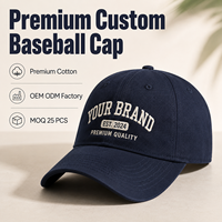Casquette de baseball vintage personnalisée à 6 panneaux en sergé avec patch en relief, ajustable, unisexe, marque privée, fabricant OEM ODM, vente en gros