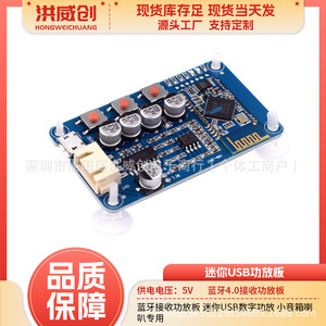 เครื่องขยายเสียงดิจิตอล Hongweichuang Mini Usb 6.3V 50V สำหรับลำโพงขนาดเล็ก - Product Image 5