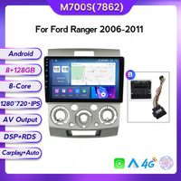 Pemutar radio mobil 8 + 128GB Android 12 IPS DSP untuk mobil Ford Ranger 2006-2011 kamera 360 stereo dengan BT FM AM kipas pendingin GPS