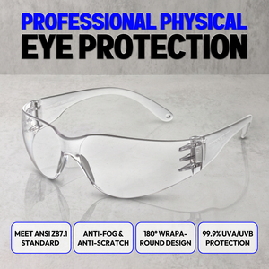 Kit de sécurité pour le jardinage et les travaux extérieurs résistant aux coupures ANSI avec lunettes de sécurité compatibles écran tactile et bouchons d'oreilles 32 dB - Product Image 4