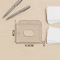 Porte-badge et porte-carte d'identité en plastique rigide PC pour le personnel de bureau, porte-carte d'identité transparent pour entreprise