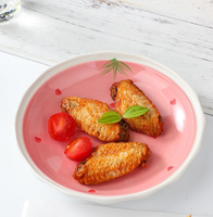 Vente en gros d'assiettes en céramique pour dessert une jolie fille, rose, blanc, avec dentelle, fraise, fruits