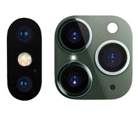 Autocollants de protection arrière pour objectif d'appareil photo en alliage d'aluminium de deuxième choix pour X/XR/XS Max/11/