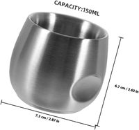 Mug à café et à lait en acier inoxydable 304, double paroi, épaissi, isolation thermique de 6 heures, usage commercial