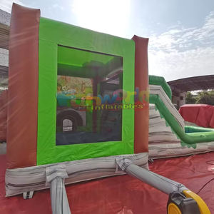 Tobogán inflable de jungla para fiestas infantiles al aire libre y castillo inflable comercial con zona de saltos. - Product Image 5