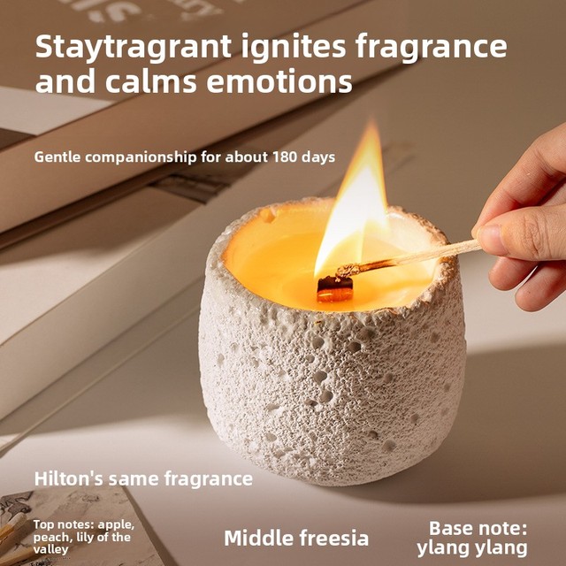 Planet Candles Lengshan Series New Aromatherapy Candle Gift Set Customized Cement Cup Candles 12-24 Hours Burning Time Scents