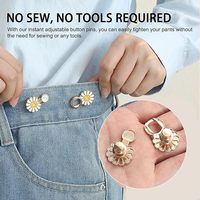 Ajusteur de taille instantané pour pantalon - Boutons décoratifs en forme de fleur, réglage sans outil, boucle de taille lâche réglable, alliage sans nickel pour femmes et enfants