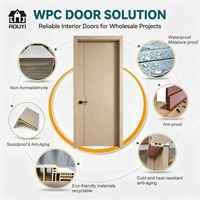 Porte de chambre insonorisée et étanche de qualité supérieure pour villa et hôtel, en WPC