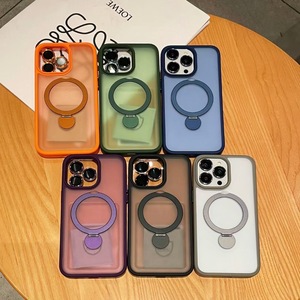 Chất lượng tốt nhất bề mặt mờ TPU PC trường hợp điện thoại từ tính với đứng cho Iphone 11 14 15Promax - Product Image 6