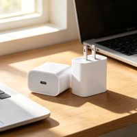 Chargeur mural USB-A 5W 5V/1A QC2.0/GaN/PD à charge rapide, prise pliable, coque en PC résistante au feu, pour ordinateurs portables/tablettes/téléphones