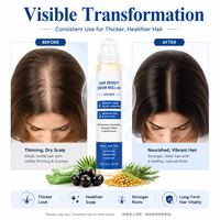 Sérum de croissance capillaire à la rosemary pour cheveux plus épais et plus volumineux, absorption rapide, biotine, palmier nain, nourrissant, rafraîchissant, 2 en 1