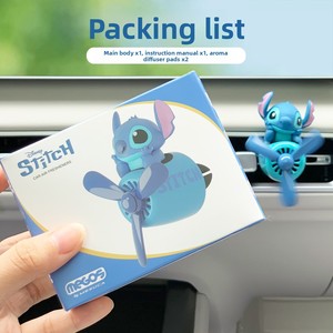 Diffuseur de parfum pour voiture Di-sney Stitch Design, petit <span class=keywords><strong>avion</strong></span>, en ABS, aromathérapie, décoration pour grille d'aération - Product Image 5