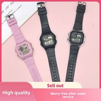 Jam Tangan Digital Bercahaya Bentuk Kotak Gaya Korea Multifungsi Olahraga Luar Ruangan Pabrik 2026 Hadiah Unisex untuk Pelajar Anak Laki-laki Perempuan