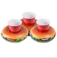 Usine personnaliser grande capacité flotteur de boisson porte-gobelet flottant gonflable barre flottante pour la fête de la piscine à la plage
