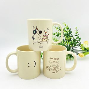 Custom Cartoon Cream White <b>Ceramic</b> Coffee Mug Large Tea <b>Cups</b> with Comfortable Handle - Product Image 5