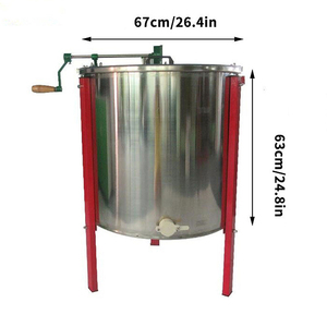 Extractor de Miel Manual de Alta Calidad con 4 Cuadros, Máquina Centrífuga de Miel de Acero Inoxidable 304 - Product Image 6