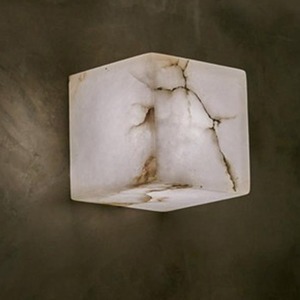 Lámpara de pared de mármol de 12x12cm con fuente de luz LED para dormitorio, sala de estar, cocina, pasillo - Product Image 1