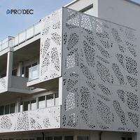 Magasin métal aluminium architecture mur-rideau façade de bâtiment alucobond plaquette de parement en aluminium perforé