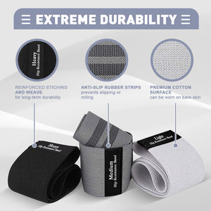 Exercice élastique <span class=keywords><strong>Gritin</strong></span> de haute qualité Aucun ensemble de bandes de résistance en tissu antidérapant avec logo - Product Image 3