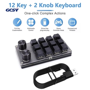 12 Tasten <span class=keywords><strong>2</strong></span> Knöpfe Programmierbares Makro Benutzerdefinierte Knöpfe Tastatur BT-Kompatibel/Kabelgebunden RGB Hotswap Mechanische Gaming-Tastatur - Product Image 4