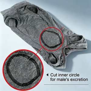 Chaleco de Recuperación <span class=keywords><strong>para</strong></span> <span class=keywords><strong>Perros</strong></span> Fácil de Usar con Orificio <span class=keywords><strong>para</strong></span> la Excreción Masculina, Camiseta Protectora <span class=keywords><strong>para</strong></span> Mascotas <span class=keywords><strong>para</strong></span> una Curación Rápida - Product Image 2