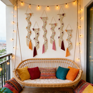 Maceta Colgante de Estilo Bohemio, Decoración de Ganchillo para Plantas, para Interiores y Exteriores - Product Image 6