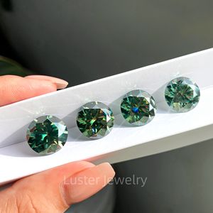 Lustergem بالجملة جودة عالية VVS جولة لامعة فضفاضة الاصطناعية الخضراء المويسانيتي الماس - Product Image 3