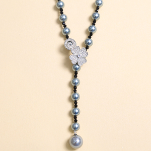 <span class=keywords><strong>Collier</strong></span> de perles de couleur <span class=keywords><strong>Tahiti</strong></span> haut de gamme avec des perles de verre noires pour le cadeau d'anniversaire de Noël de la Saint-Valentin - Product Image 5