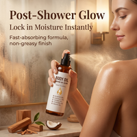Formule d'huile de soin corporel relaxant de nuit à base de plantes, logo personnalisé, huile corporelle au bois de santal, spray corporel, coffret cadeau