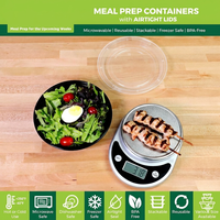 Freshware – Bols de préparation des repas avec couvercles, en plastique, sans BPA, empilables, compatibles micro-ondes/lave-vaisselle/congélateur, 28 oz