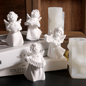 Nuovo Stampo in Silicone Ecologico e Non Tossico per Candele a Forma di Arpa, Serie Cupido, per Decorazioni Natalizie e Matrimoniali - Product Image 1