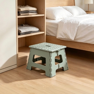 Tabouret pliant moderne, portable, antidérapant, réutilisable, minimaliste, léger, durable, rose/vert, chambre à coucher, hôtel, extérieur - Product Image 4