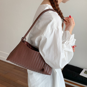 Thanh Lịch Đa Năng Chất Lượng Cao PU Pháp-Phong Cách Niche Dệt Mô Hình Vai Túi Dây Kéo Đóng Cửa Thời Trang Cho Tất Cả Các dịp - Product Image 6