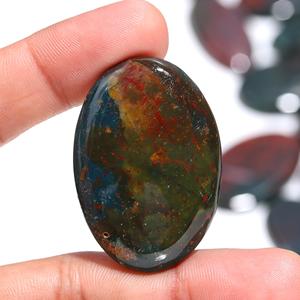 N.K.gems Natural <b>Rainbow</b> Bloodstone Mix Cabochon Gemstone | High Quality Loose Stones Color Play Jewelry Making | Third Party - Product Image 1
