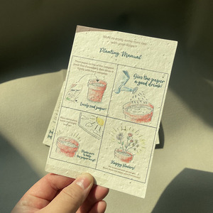 Tùy chỉnh thiết kế logo in Cảm ơn bạn hạt giống thẻ giấy cho doanh nghiệp nhỏ thân thiện với môi thực vật thẻ hoa với có thể nhìn thấy hạt giống - Product Image 1