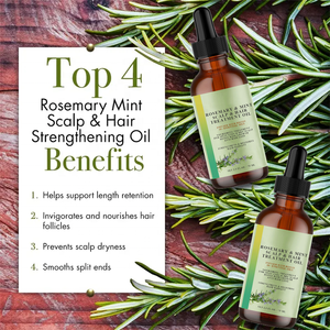 Aceite Orgánico de Romero y Menta para el Crecimiento y Fortalecimiento del Cabello, Suero de Biotina, Tratamiento para Cabello Rizado, Mascarilla para Puntas Abiertas y Cuidado del Cuero Cabelludo Seco - Product Image 5