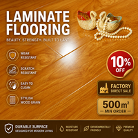 Plancher stratifié de bureau écologique AC4 8mm 10mm 12mm, vente chaude