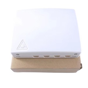 Boîtier terminal fibre optique FTTH-104B 4 ports en ABS avec adaptateurs SC/FC, blanc, montage mural, conforme aux normes télécoms, certifié ISO9001 - Product Image 6