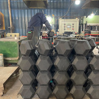 Vente Directe Usine Haltères Personnalisées en Caoutchouc Hexagonal pour Gym, Kit de Poids Libres pour Utilisation en Gros
