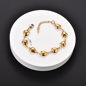 Collier, bracelet et chevillères d'été en acier inoxydable avec cœurs multiples, étanches, bijoux de personnalité pour femmes et filles, idéaux pour les vacances à la plage - Product Image 2