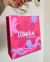 Sac cadeau en papier personnalisé, sac de shopping en papier blanc avec poignée en corde torsadée, emballage pour bijoux et accessoires de magasin
