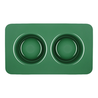 Usine personnalisée sans déversement antidérapant en acier inoxydable Double chat pour chien mangeoire à eau et à nourriture 2 bols avec tapis à lécher en silicone
