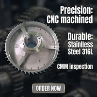 Özel CNC İşlemeli Mekanik Pervane İşleme 304 Paslanmaz Çelik Parçalar CNC Torna Alüminyum İşleme