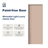 Porte intérieure de chambre à coucher moderne minimaliste, écologique, résistante à l'humidité, sans peinture, isolation acoustique, en bois