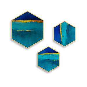 Picture Customized Modern Abstract Oil Painting Hexagonal Decorative Painting Picture