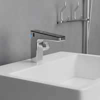 HLK Nouveaux robinets sans contact 2-en-1 et distributeur de savon avec affichage numérique LED, fournisseur d'éviers à capteur automatique